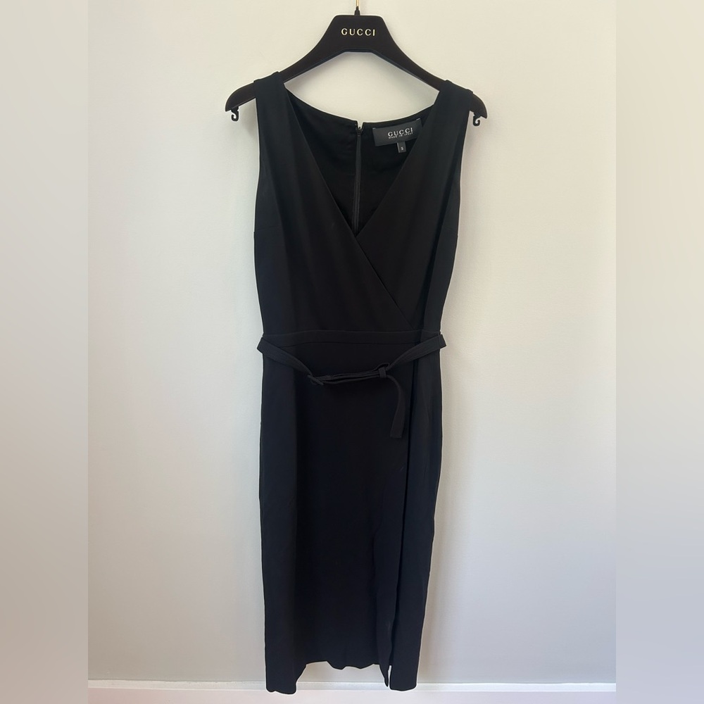 100% Authentic Gucci Black V-Neck Dress
